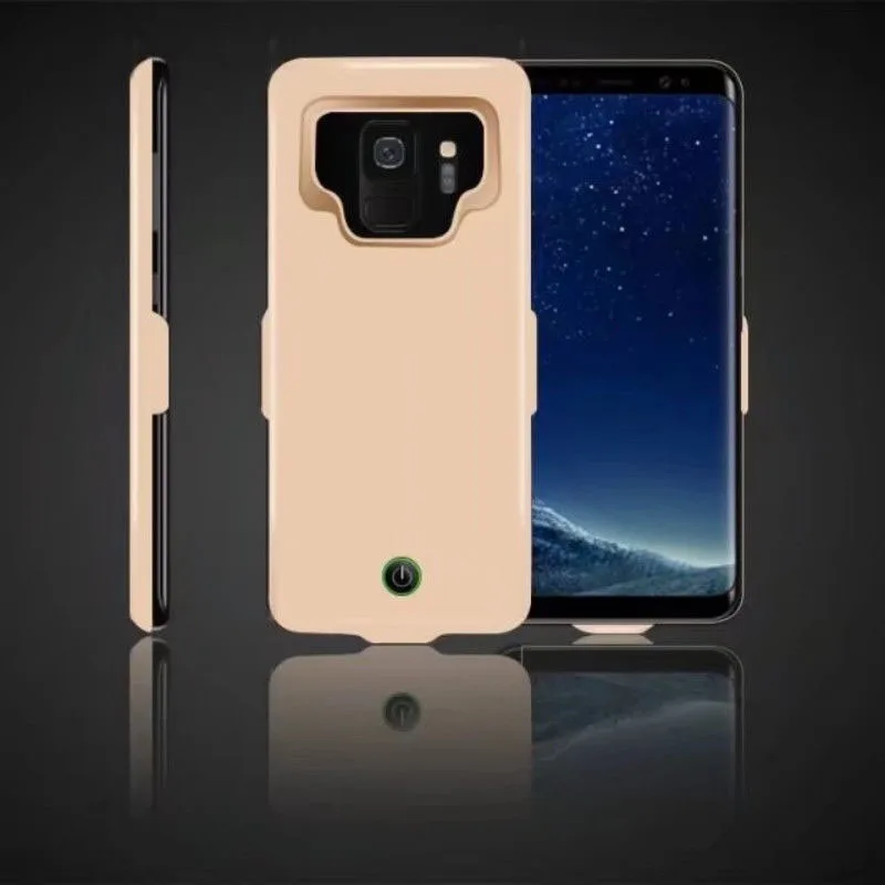 Чехлы для зарядного устройства для samsung Galaxy S9Plus емкостью внешний зарядный чехол 7000 мАч Расширенный защитный чехол для батареи r25 - Цвет: Golden S9