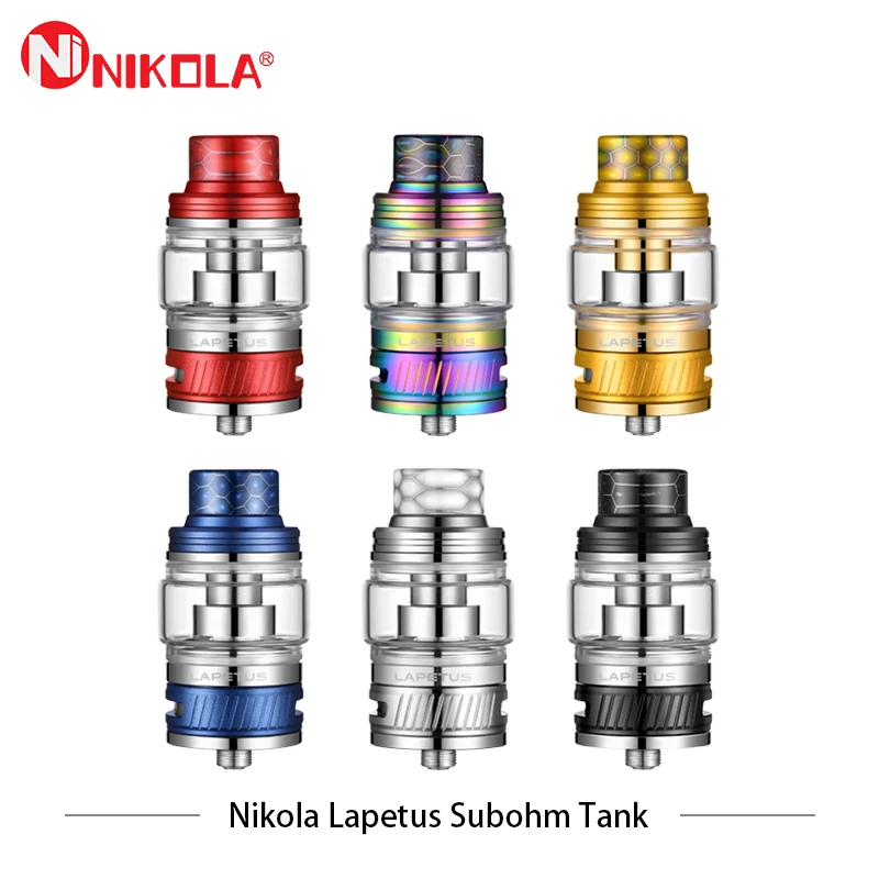 

Promotion Nikola Lapetus Sub Ohm Tank 6ML Capacity E cigs With 0.18ohm Mesh Coil Vape Vaporizer Atomizer VS SMOK TFV12 Prince