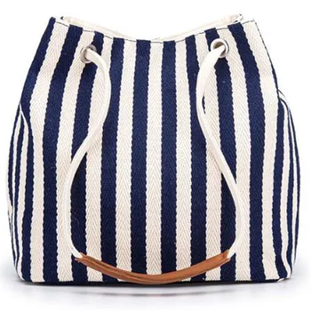 

Simple Canvas Bag Small Fresh Striped Shoulder Bag Messenger Bag