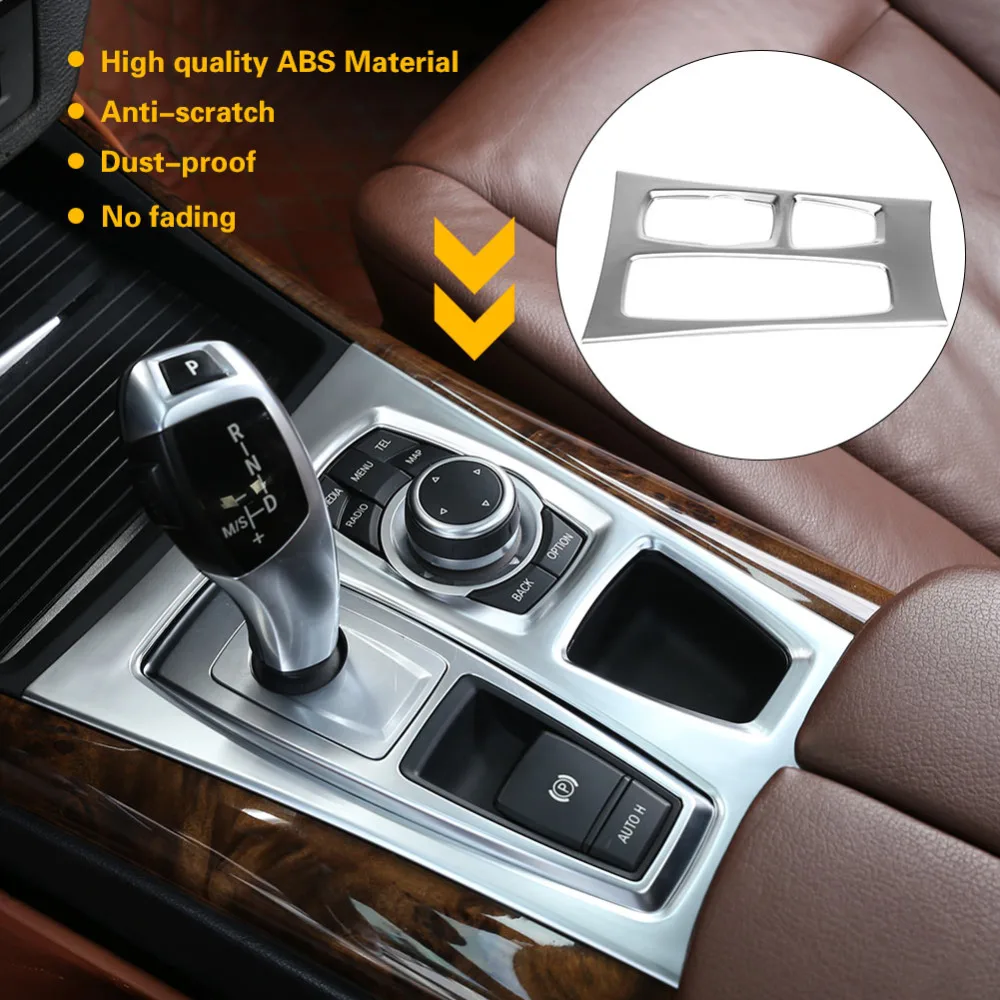 

Chromium Electroplating Car Center Console Gear Box Panel Cover Trim Frame for BMW X5 X6 E70 E71 2010-2013 car styling
