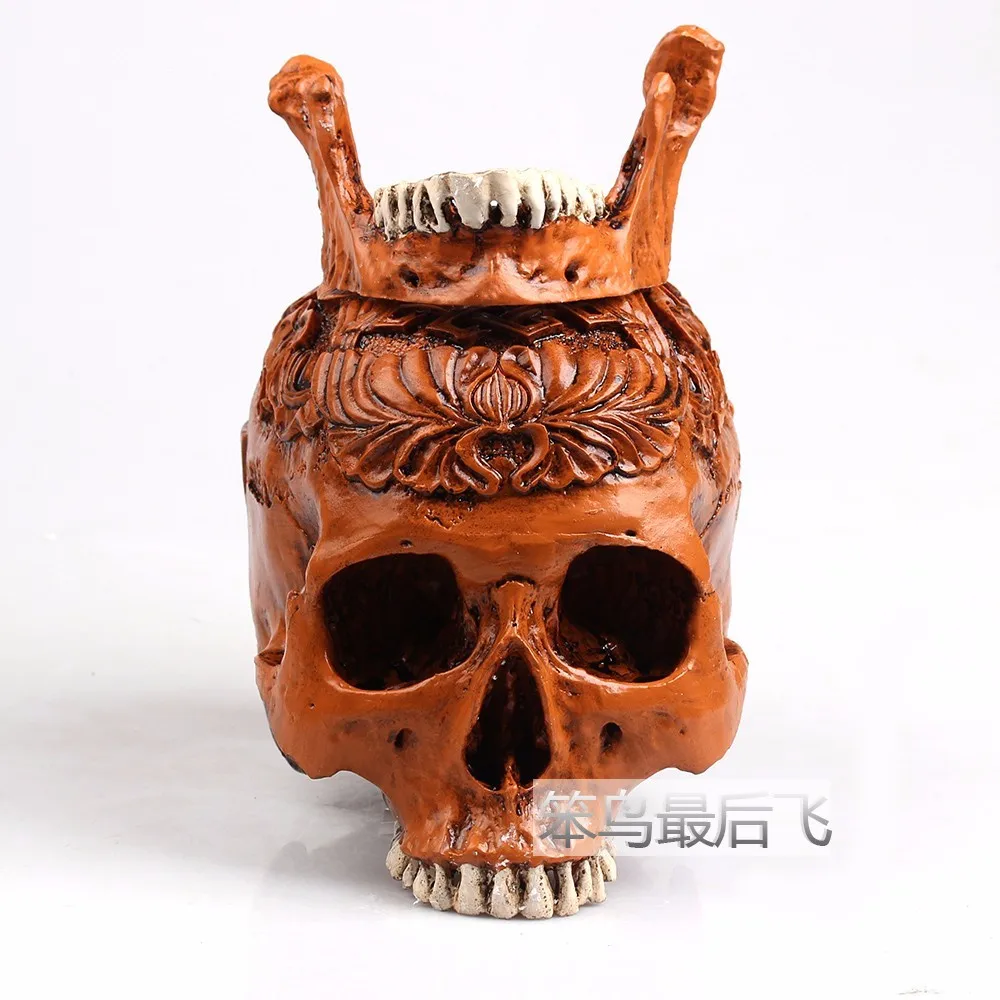 Tamanho do Crânio Modelo de Esqueleto Modelo de Ensino de Arte Egito Antigo Marrom Modelo Vida Resina Crânio Humano Frete Grátis 1: 1 6 Cheap human skeleton model