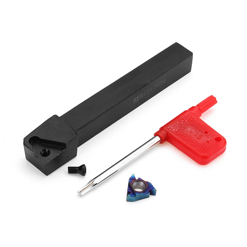

7pcs Shank 12mm Tool Holder Boring Bar + 7pcs Blue-nano Carbide Inserts + 7pcs Wrenches For Lathe Turning Tools