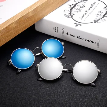

New fashion candy round retro sunglasses female luxury brand design black sunglasses fashion trend UV400O culos De Sol