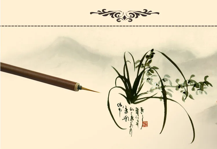 Chineses da Caligrafia Conjunto de Pincel de Pintura Escova de Cabelo de lã Pincéis Caneta Paisagem Chinesa Peônia Aquarela Pintura Cabelo Fuinha 4 Pincéis de pintura
