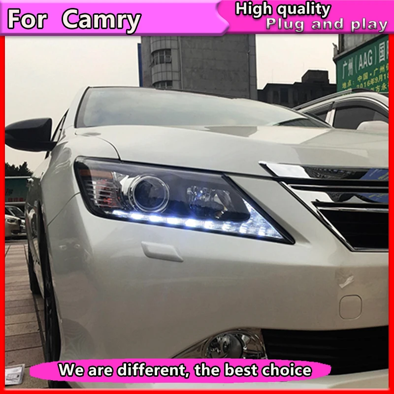 Автомобиль Стайлинг для Toyota Camry фар 2012- Camry светодиодный фар DRL Bi Xenon объектив высокого ближнего h7 фар аксессуары