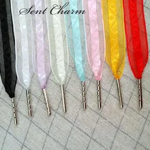 Sentcharm 130 см/51 дюймов галуном прозрачный Шнурки для Обувь для девочек Новинка fashionale Обувь trings для повседневная обувь с металлическими наконечниками