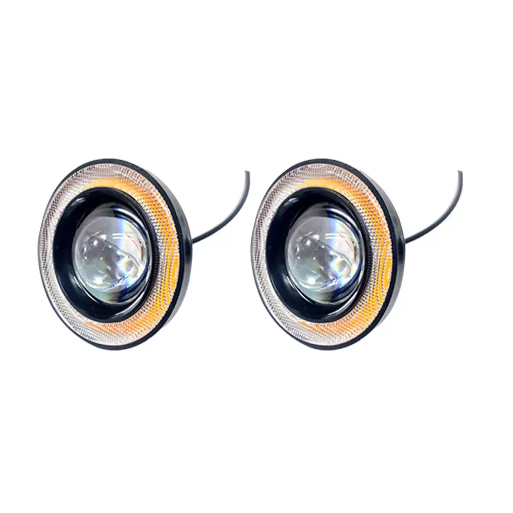 2pcs lot Universal LED COB Fog Lights Car Auto Fog lamp Angel Eyes By Car Light