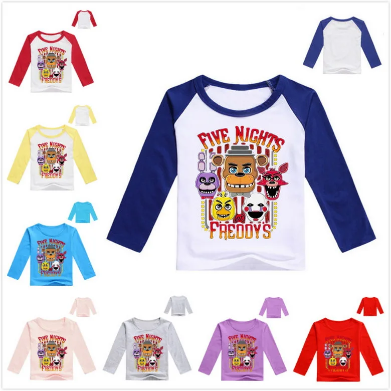 Детская футболка с короткими рукавами принтом Five Night At Freddy fnaf|Тройники| |