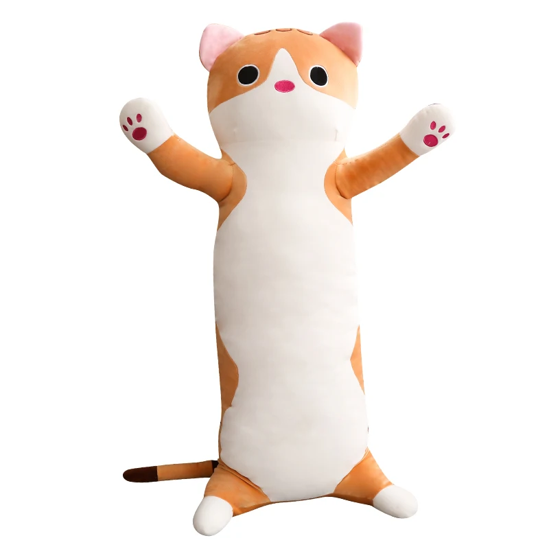 Hug Cat стоячий длинный игрушка с моющейся Спящая кукла компаньон для кошек