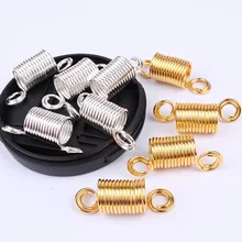 10 шт./партия, золотые, серебряные, 7, 10, 13 круглые спиральные украшения, шармы, коса для волос, Dread, бусины дредлок, манжеты кольца, трубка для аксессуаров для волос