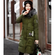 Thickening Long Warm Women Parkas Cotton Padded 2017 New Luxury Large Fur Women Winter Coat Snow Wear Hooded Female Jacket FY03
