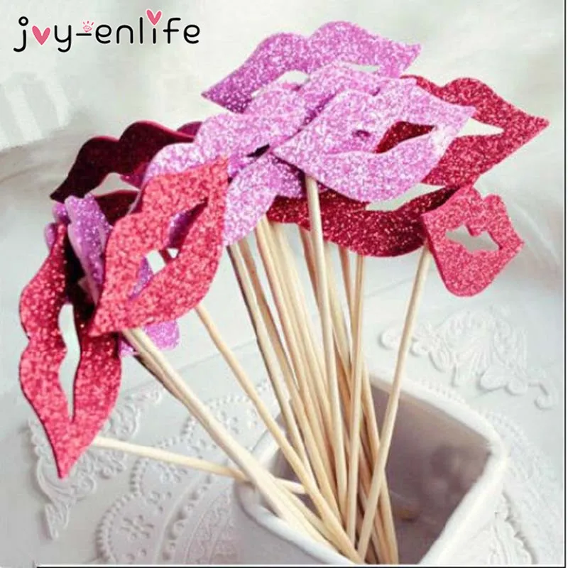 JOY-ENLIFE 10 шт Забавный губы ЕВА DIY Photo Booth Реквизит для взрослых девичник свадебный душ Свадебная вечеринка Decortation - изображение