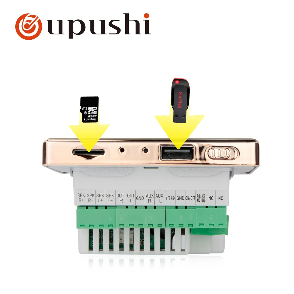 Oupushi A1-N домашняя аудио и видео стены, вluetooth, цифровой стерео кирпичная стена amplifierr, дома, Театр цифровой Кино с светильник выключатель лампы