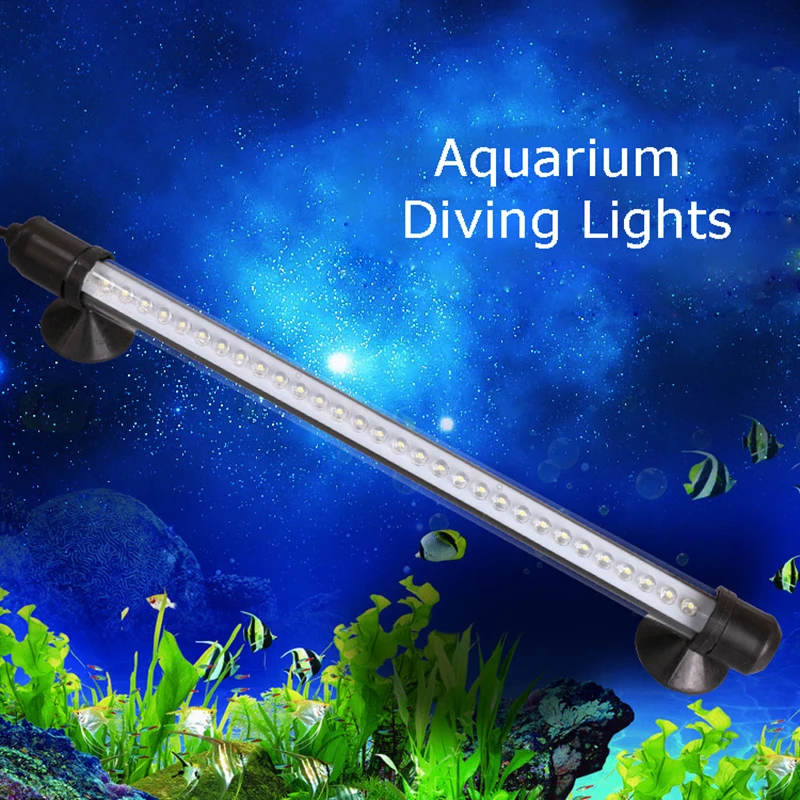 

LED Fish Tank light Underwater light Aquarium Decoration lamp 48cm Dive IP68 Submersible lamp Under Water Lighting MC48
