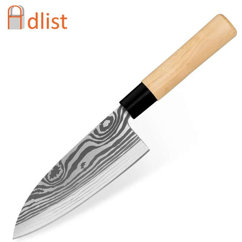 1 шт. Нержавеющая сталь Кухня Ножи 12 ''сашими шеф-повара Santoku разделочные ножи