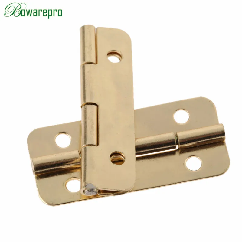Koop Bowarepro 20 stks Meubelen Scharnieren voor Doos Deur Butt Decoratieve Kleine Scharnier voor Kast Lade Meubels Hardware + Schroef 37x17mm