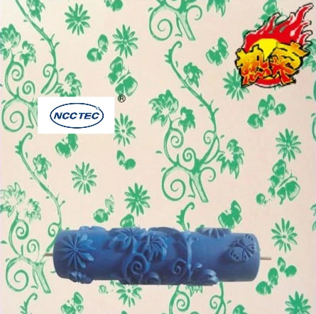 

7'' NCCTEC Liquid wallpaper soft rubber paint roller FREE shipping 180mm paint print embossed coating drum diatom ooze tools