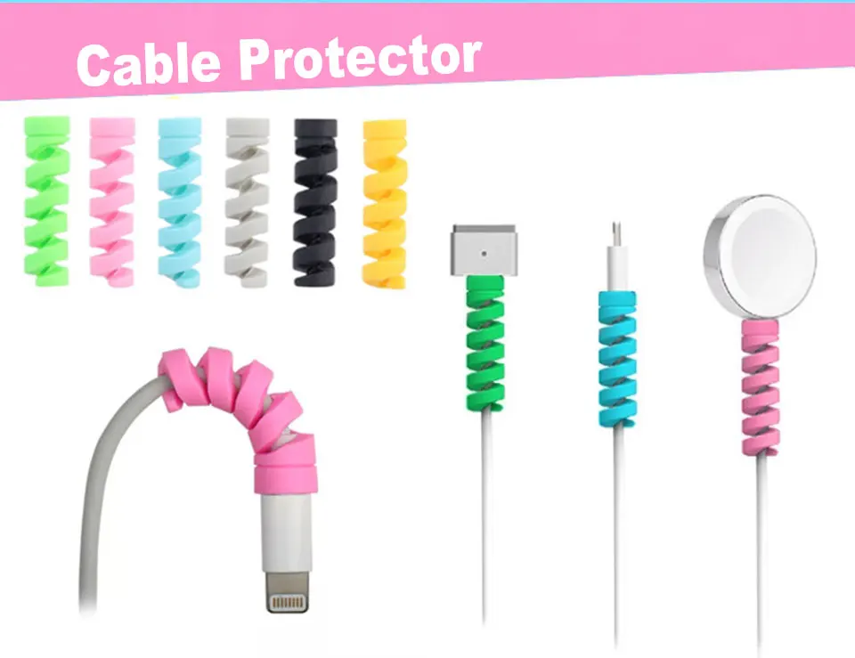 30 шт. устройство для сматывания кабеля USB протектор для кабеля наушников зарядный кабель для iphone 5/5/6/7/8/X для Huawi samsung защита кабеля