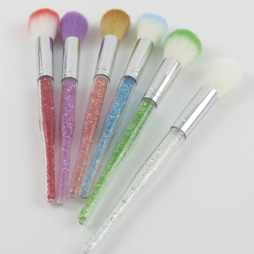 

2pcs colorful plastic handle Makeup Soft Brush Beauty Powder blusher Foundation Eyeshadow Concealer Brush Face Make up Tool