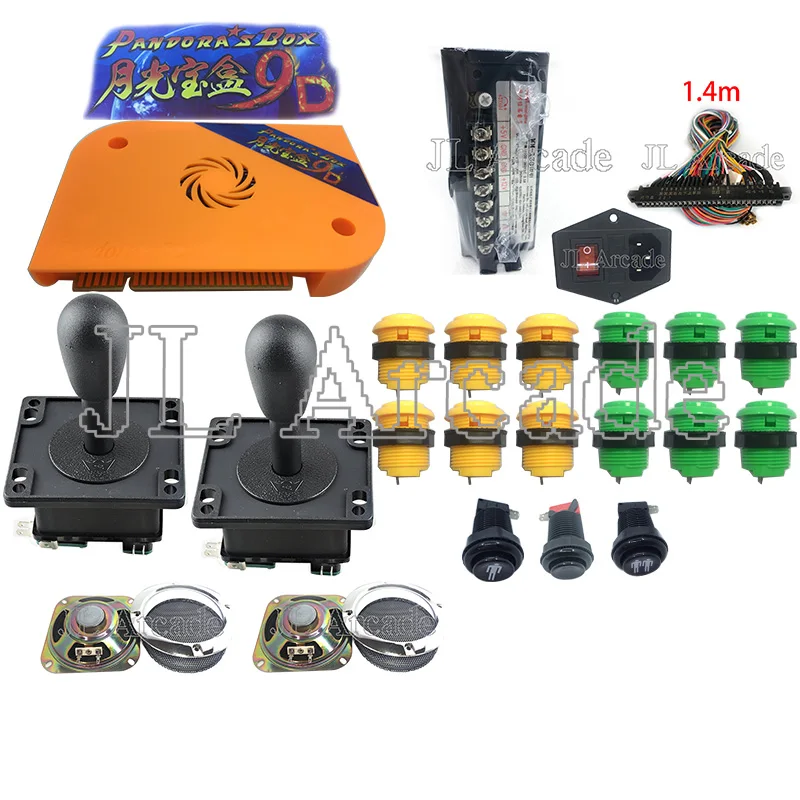 

Pandora kit 2 Player DIY Pandora box 9D 2222 in 1 arcade game cabinet machine with jamma board kit Happ joystick button power