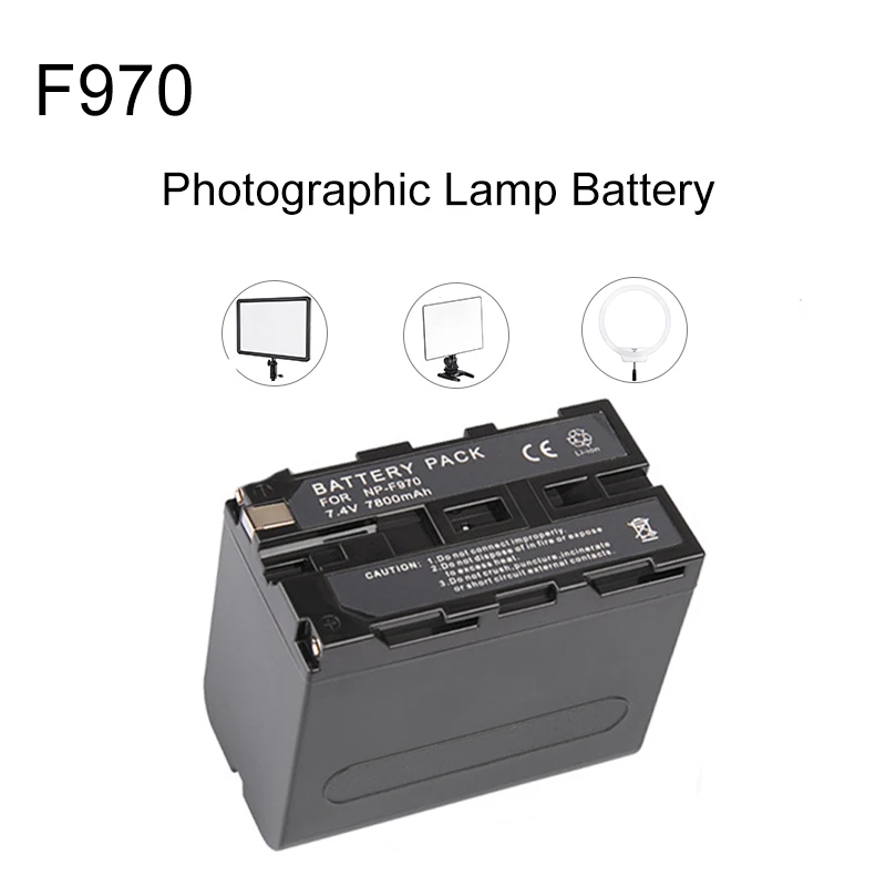 

7800mAh NP F970 Photographic Lamp Battery for NP-F970 F960 LED Video Light Lamp Battery For Monitor LEDP260 YN600L II Luxpad23