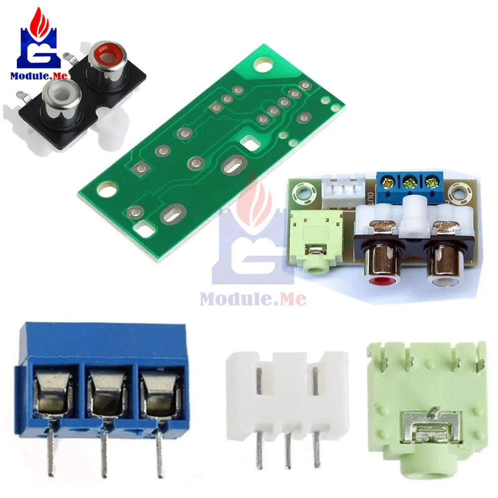 

DIY Kit Audio Switch Power Amplifier Board RCA 3.5mm Audio Input Block Amplifier Module Electronic Kits