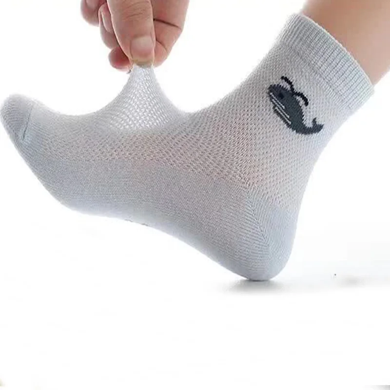 Новые весенне-летние детские носки дышащие хлопковые носки для мальчиков носки для девочек От 1 до 12 лет Детские носки 5 пар/лот