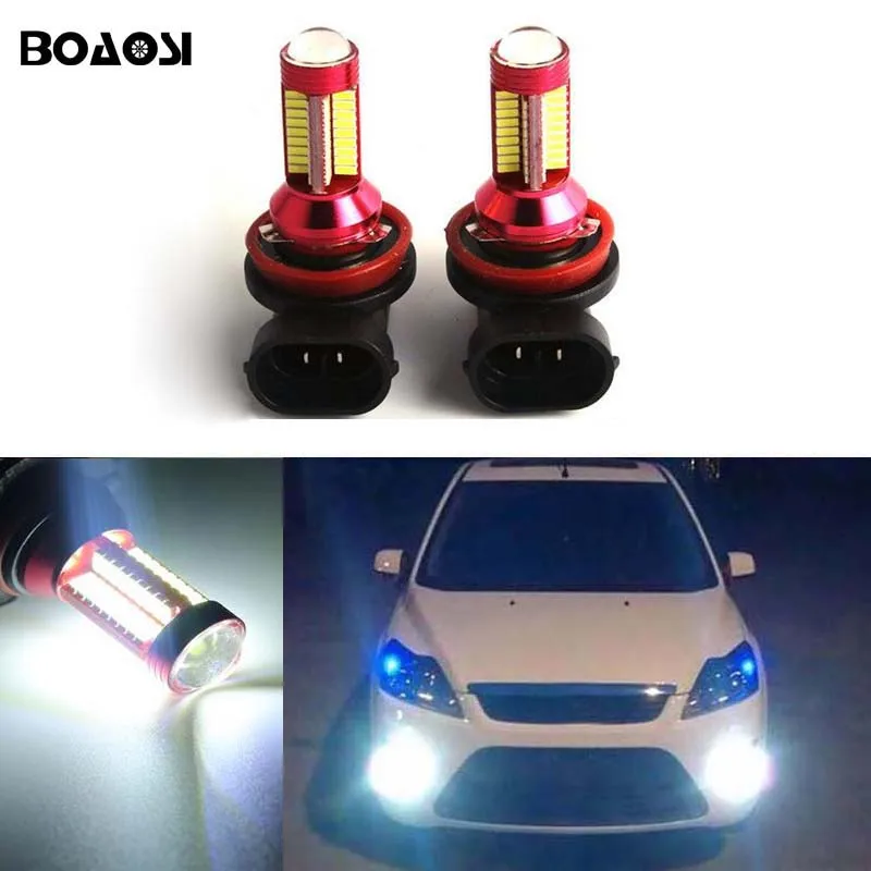 

BOAOSI 2x H8 H11 Error Freee 4014 Cree Chips LED Fog Light Bulb For FORD MONDEO MK3 MK4 C-MAX S-MAX FOCUS 01+ FUSION
