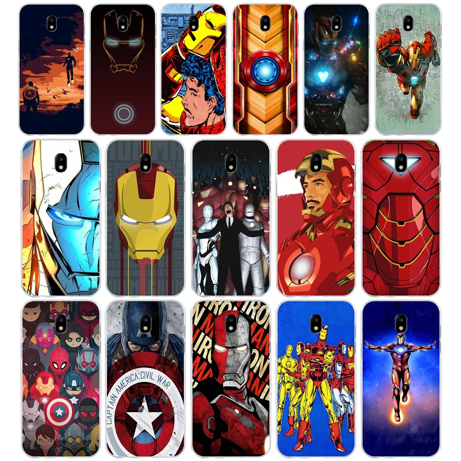 

269SD super hero Iron Man Soft Silicone Tpu Cover phone Case for Samsung j3 j5 j7 2015 16 17 j2 j4 prime j6 Plus 2018