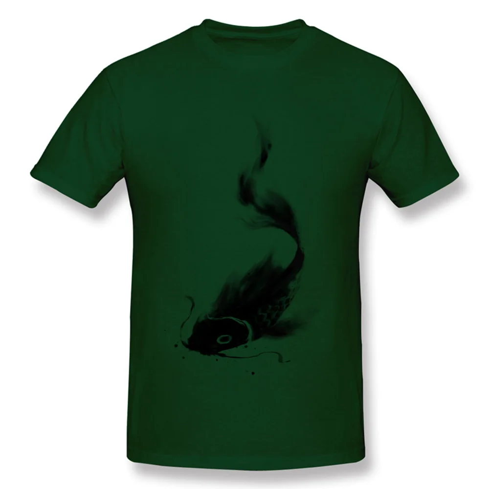 Tops Tees Koi Wash Summer Fitted Fashionable Short Sleeve 100% Cotton Fabric O-Neck Male Top T-shirts Fashionable T-shirts Koi Wash dark