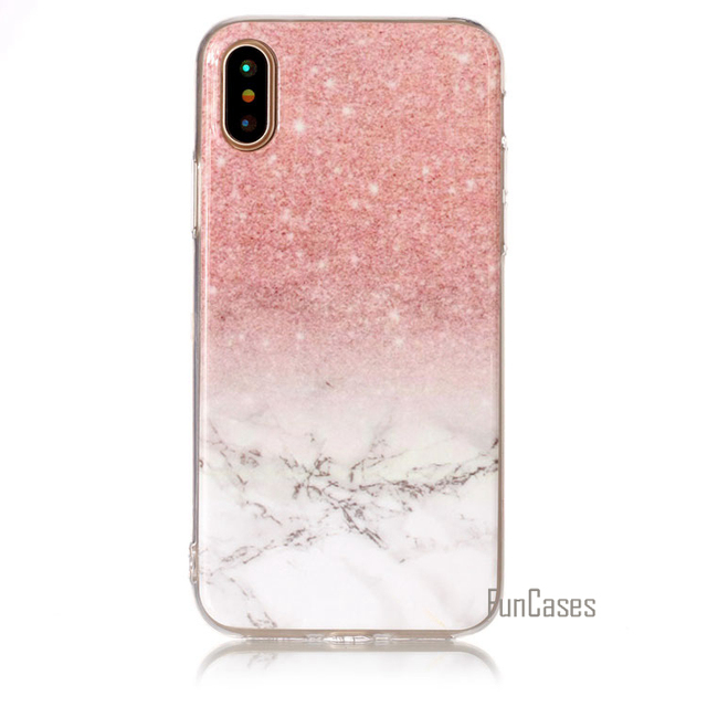 Case For iphone X / 10 Retro Marble Pattern Design Texture Soft Cases Cover coque For iPhone8