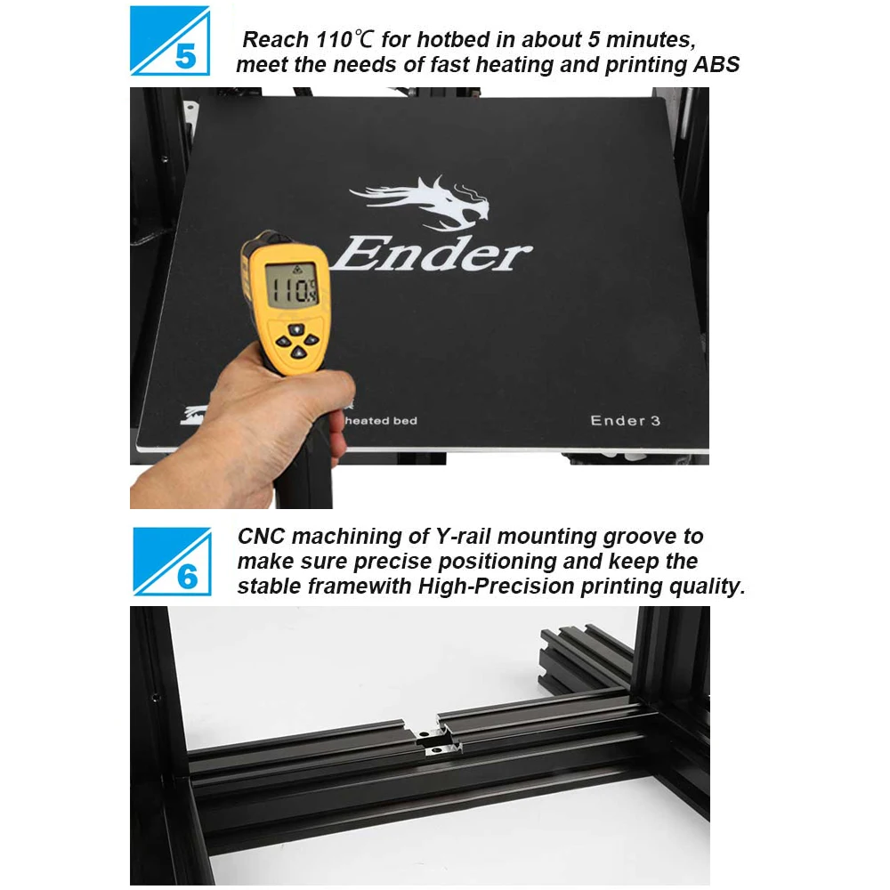 Ender 3 3D принтер DIY набор большой размер печати I3 мини Ender-3/Ender-3 профессиональный принтер 3D Creality 3D принтер Продолжительная мощность печати