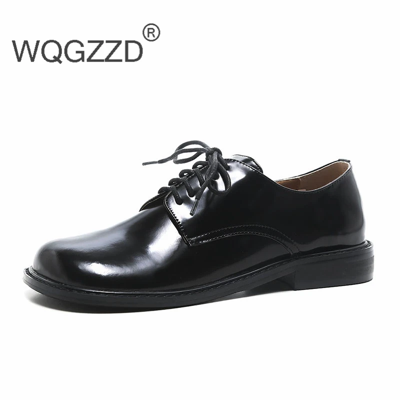À Femmes Zapatos Lacets Oxford Femme De Véritable Pour 2018 Chaussures Luxe Cuir Plates Mujer En OvqafEBw