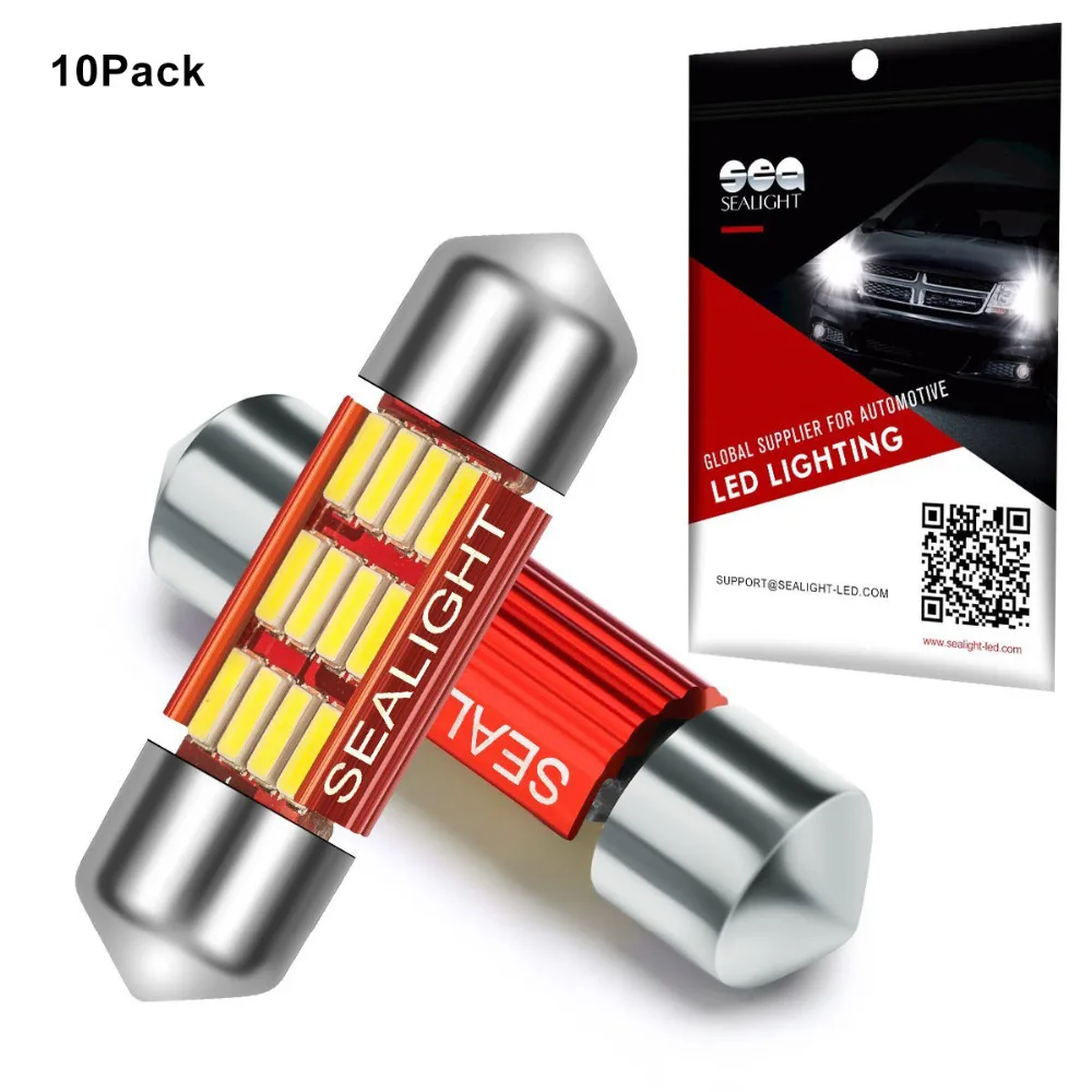10 шт. гирлянда 31 мм Освещение лампы DE3175 C5W супер яркий 4014 SMD CANBUS ОШИБОК авто