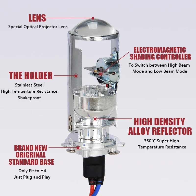 H4 HID Мини объектив проектора фары Bi Xenon лампы для фар автомобиля модернизации 55 Вт