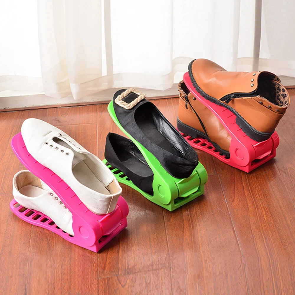 1 шт. пластиковые разноцветные витрины для обуви Органайзер компактный пластиковый стеллаж для хранения 5O1031