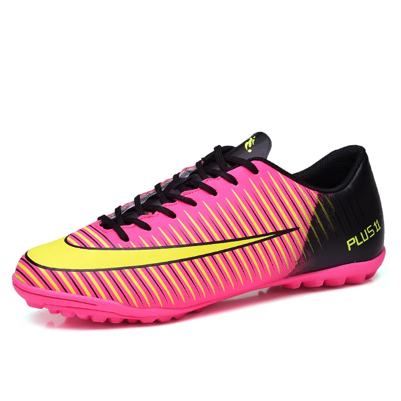 Для мужчин Футбол Сапоги и ботинки для девочек indoor Футбол бутсы Обувь для мальчиков Водонепроницаемый из искусственной кожи Zapatillas de deporte Mujer Футбол бутсы masculino S156 - Цвет: Rose