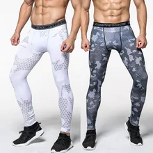 Мужские обтягивающие леггинсы из полиэстера компрессионные быстросохнущие эластичные трико MMA Брюки Мужские Jogger тренажеры фитнес мужские Кроссфит Спортивная одежда
