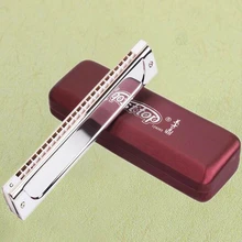 Easttop 24 Holes Tremolo Harmonica Mouth Ogan Instrumento Musical Armonica Woodwind Instruments Tremolo Harmonica Silver Color