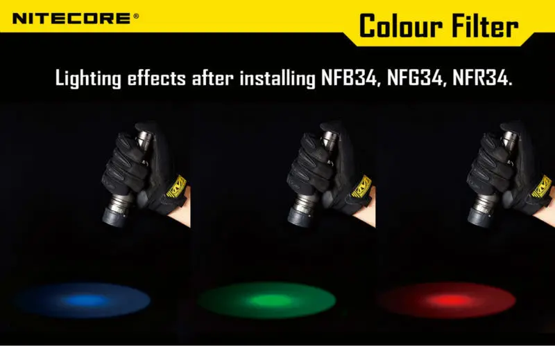 1 шт. Nitecore NFR34/NFG34/NFB34/NFD34 подходит для фонарика с головкой 34 мм