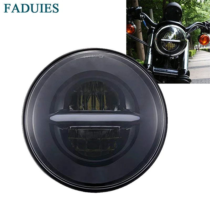FADUIES 1PSC хром Мотоцикл 5,7" 5 3/4 светодиодный фонарь для мотоцикла Sportster custom мотоцикл свет