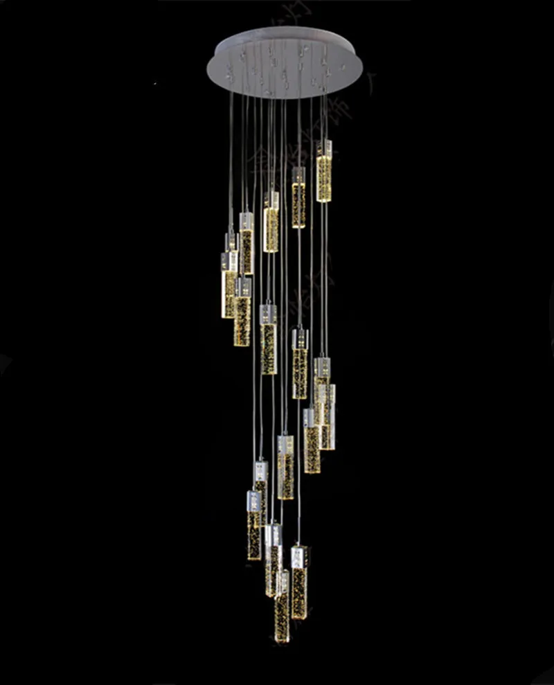 1 4 3 5m Hotel Hall Led Light Modern Stairwell Chandelier Bubble 1 4 3 5m Hotel Hall Led Light Modern Stairwell Chandelier Bubble Crystal Lighting Luminaria G4 Strip Long Stairway Lampen In Chandeliers From Lights