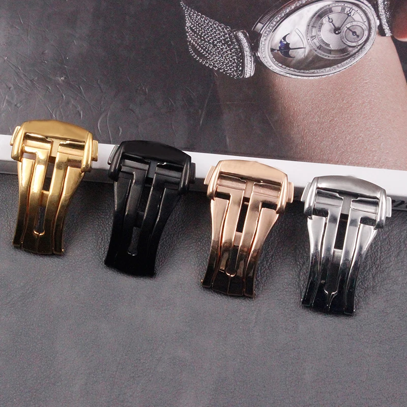 

Watch accessories stainless steel buckle butterfly flying strap folding buckle 18mm20mm for Omega watches with pin buckle