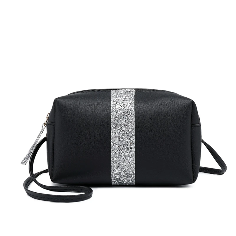 سيدة وسادة على شكل اللون مطابقة الترتر حقائب كتف الهاتف المحمول الإناث حقيبة عارضة حبال crossbody للنساء