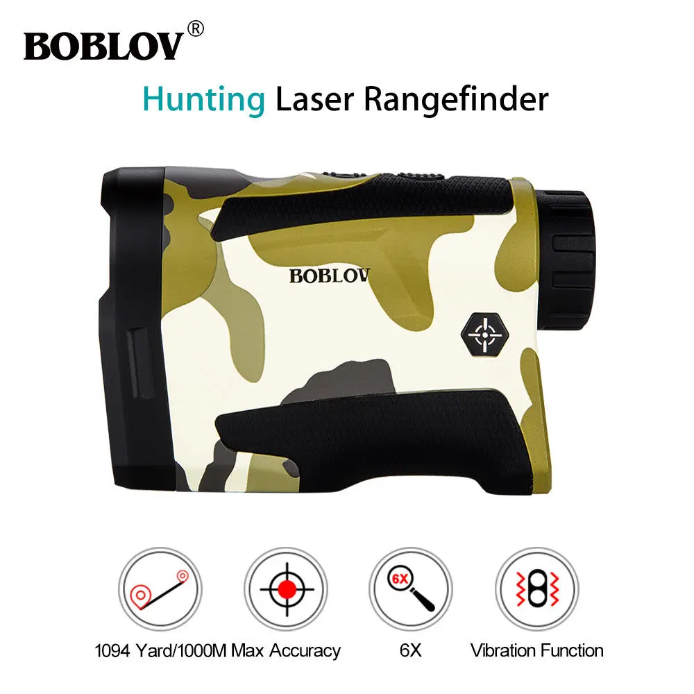 

BOBLOV 6-1000M Hunting Laser Rangefinder 6x Telescope Distance For Golf Hunting Sports with 800mAh Rechargeable Lithium Battery