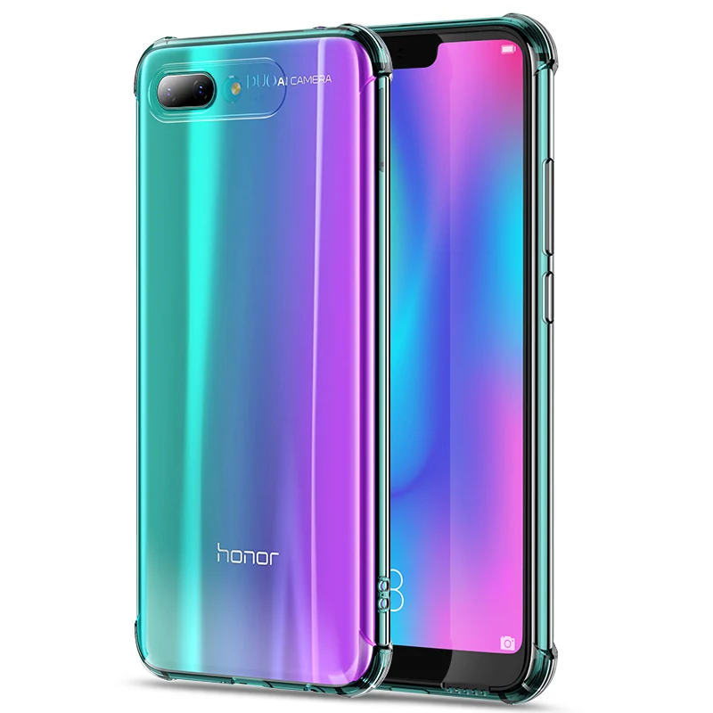 Msvii Прозрачный чехол для Huawei Honor 10 силиконовый V20 TPU Тонкий задняя крышка|Бамперы| |