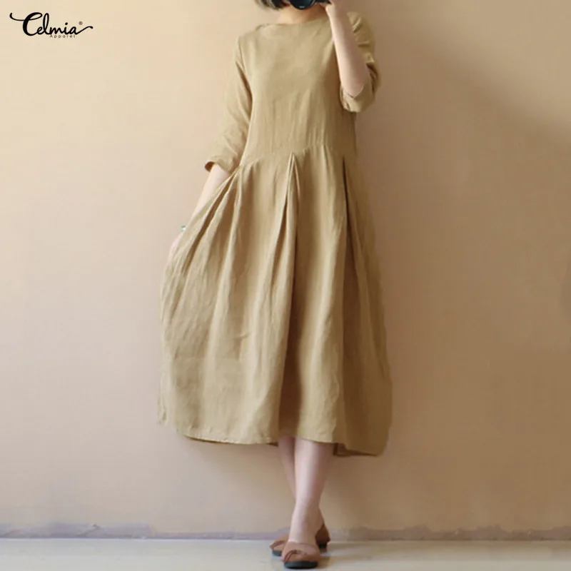 kaftan linen dress