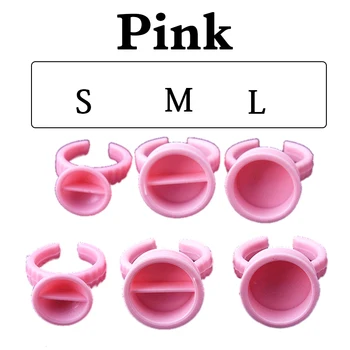 

500pcs Pink Disposable Caps Microblading Ring Tattoo Ink Cup For Tattoo Needle Supplies Accessories Makeup Tattoo Tools