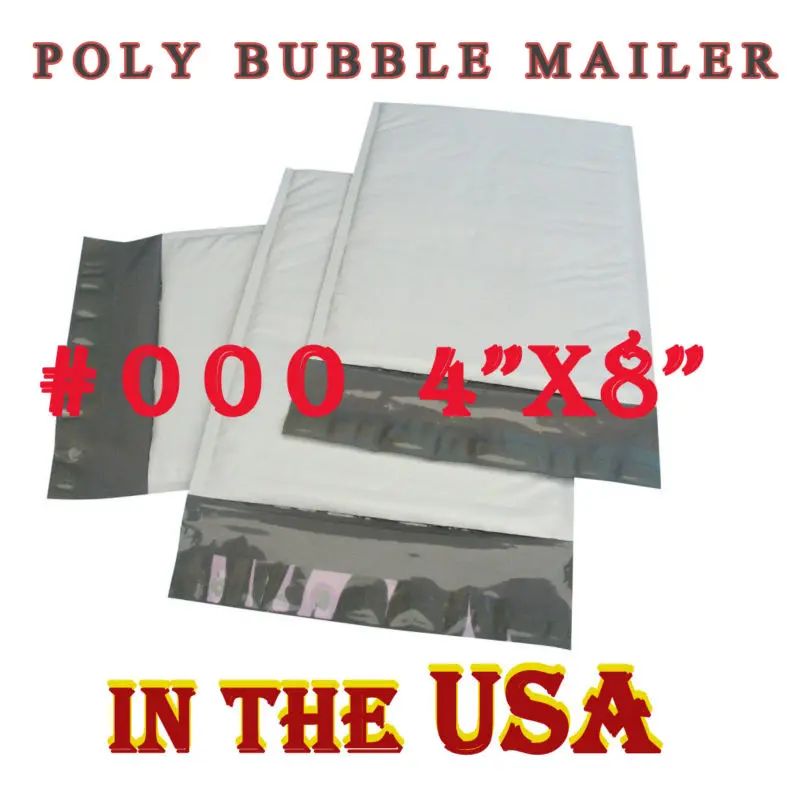 UPS Free shipping 700pcs/lot 000 4x8 Self Seal Poly Bubble Mailer