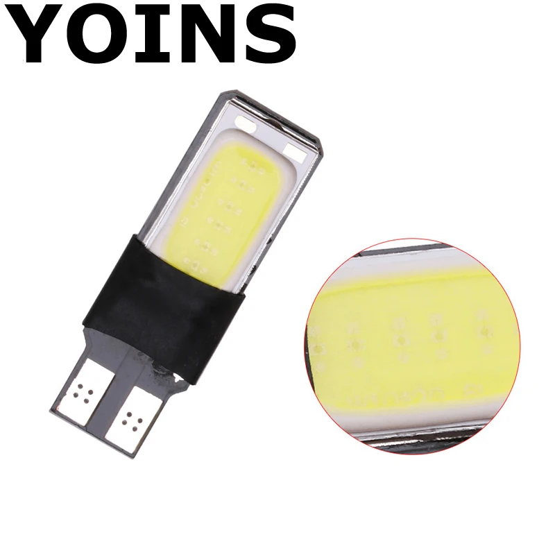 Высокая мощность t10 w5w led cob автомобильный 5w5 12v t 10 bule белый светильник